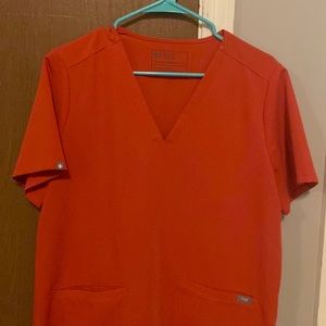 large figs casma three pocket top dark orange